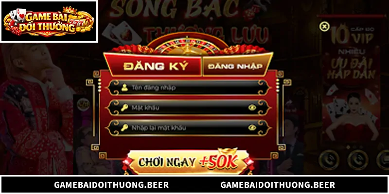 Hướng dẫn đăng ký nhận 50k trải nghiệm tại cổng game bài uy tín